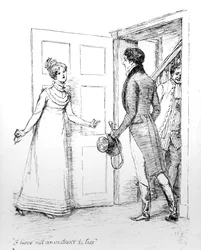 „Nemám co ztratit“, ilustrace z „Pýchy a předsudku“ od Jane Austenové, vydání vydané v roce 1894